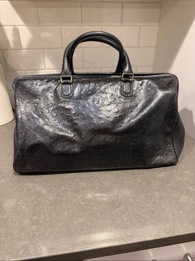 FENDI Ostrich Vintage Medium Travel Boston Duffle